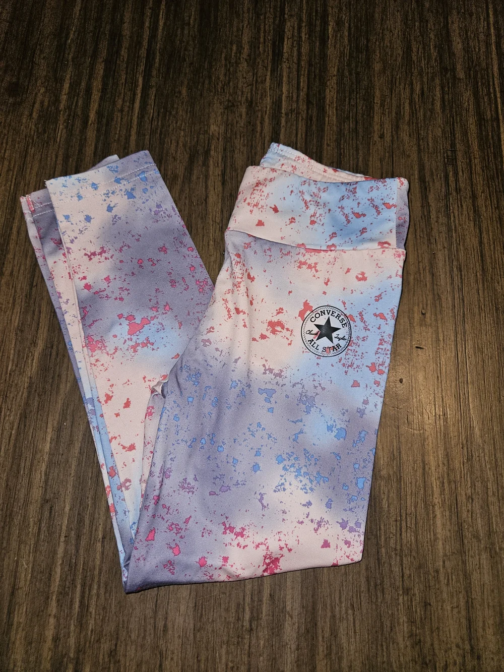 Converse Kids Pink, Blue & Purple Splash Print Leggings